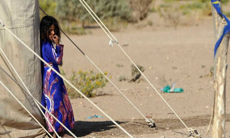 مخيمات اللاجئين في مأرب على وشك كارثة إنسانية كبيرة