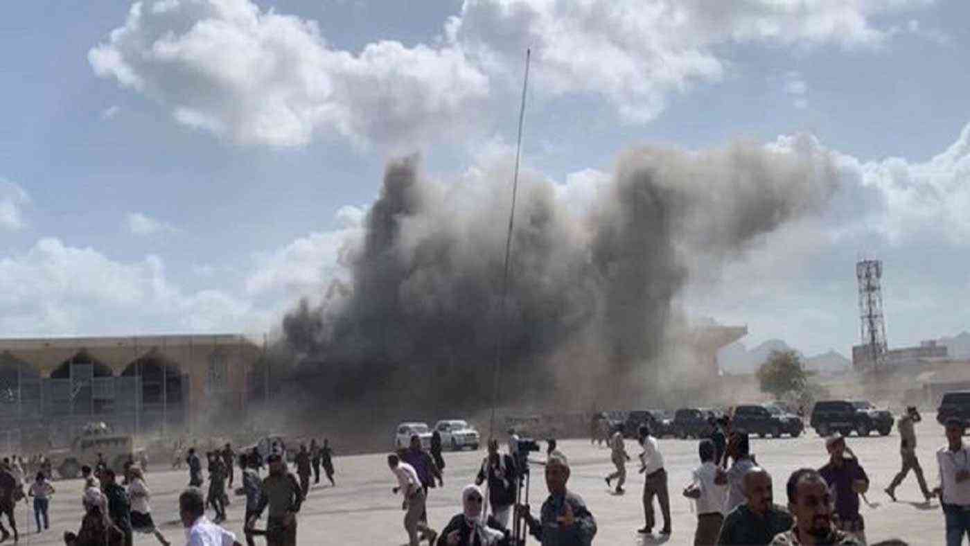ارتفاع عدد ضحايا تفجير مطار عدن الدولي باليمن إلى 12 شخص