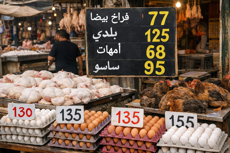 أسعار الدواجن والبيض اليوم