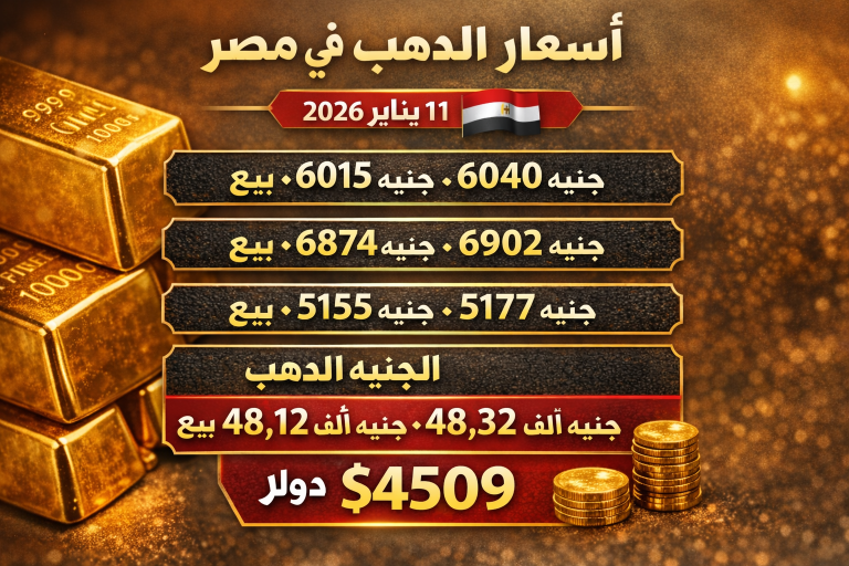 أسعار الذهب بمصر اليوم