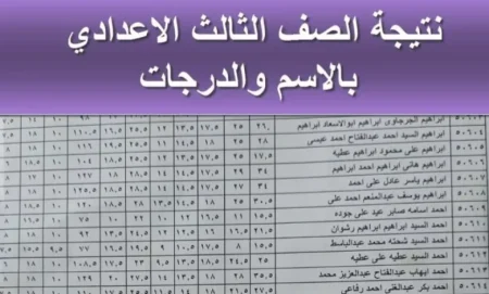 ظهرت رسميا الآن.. نتيجة تالتة إعدادي 2026 جميع المحافظات برقم الجلوس ورابط الاستعلام الرسمي نتيجة تالتة إعدادي 2026