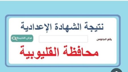 نتيجة الشهادة الإعدادية القليوبية