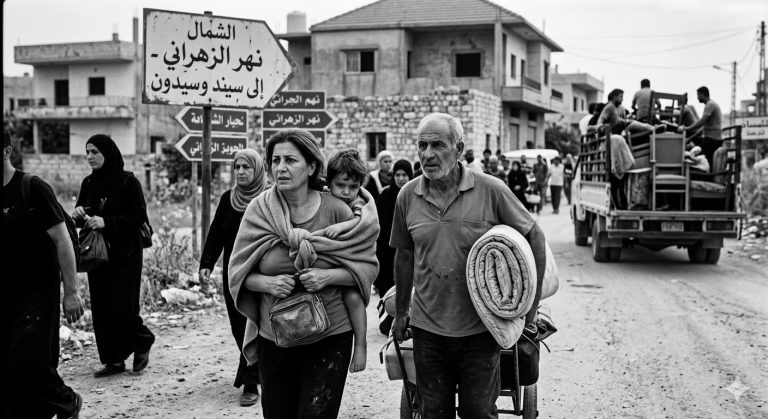 نزوح سكان جنوب لبنان