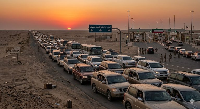 حقيقة فيديو النزوح من الكويت إلى السعودية