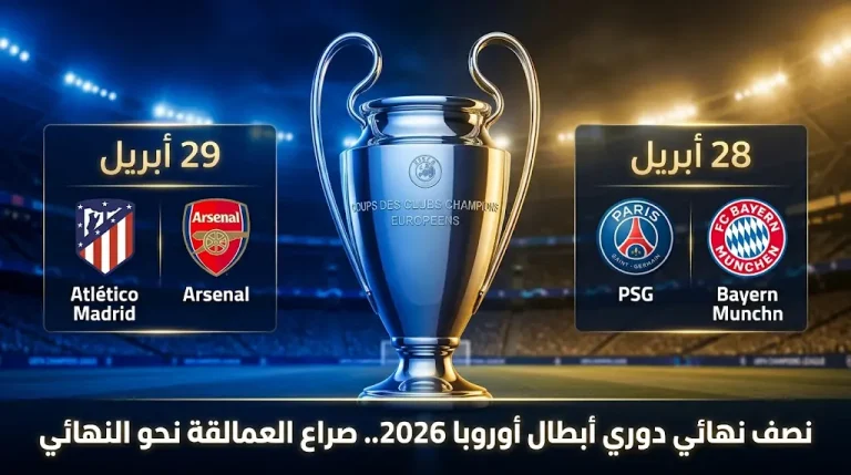 استنى المتعة الكروية.. مواعيد نصف نهائي دوري أبطال أوروبا 2026 والقنوات الناقلة نار!