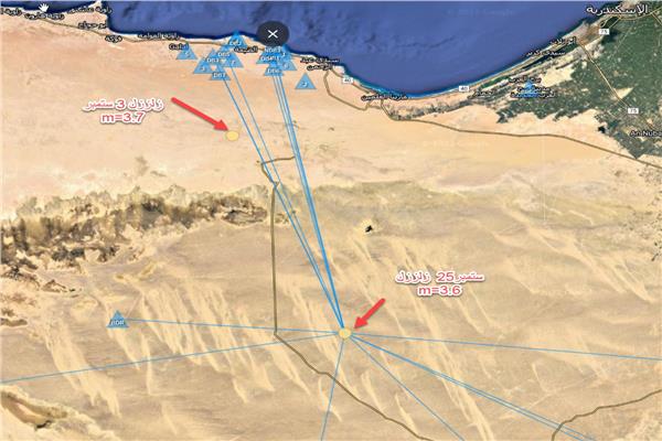 هزة أرضية بقوة 3.62 ريختر تضرب جنوب الإسكندرية