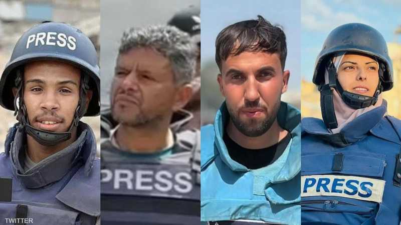 استشهاد 4 صحفيين برصاص الاحتلال خلال تغطية الغارات على غزة