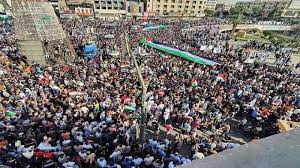 مسيرة حاشدة في اليمن تضامنا مع الشعب الفلسطيني