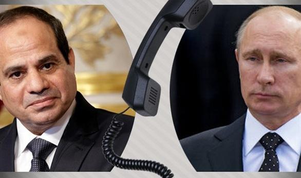 بوتين يناقش هاتفيا مع السيسي التطورات في سوريا وليبيا