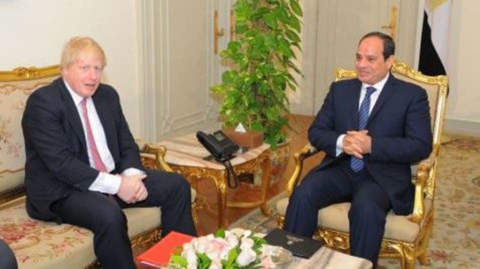 السيسي يبحث مع رئيس وزراء بريطانيا قضايا المنطقة