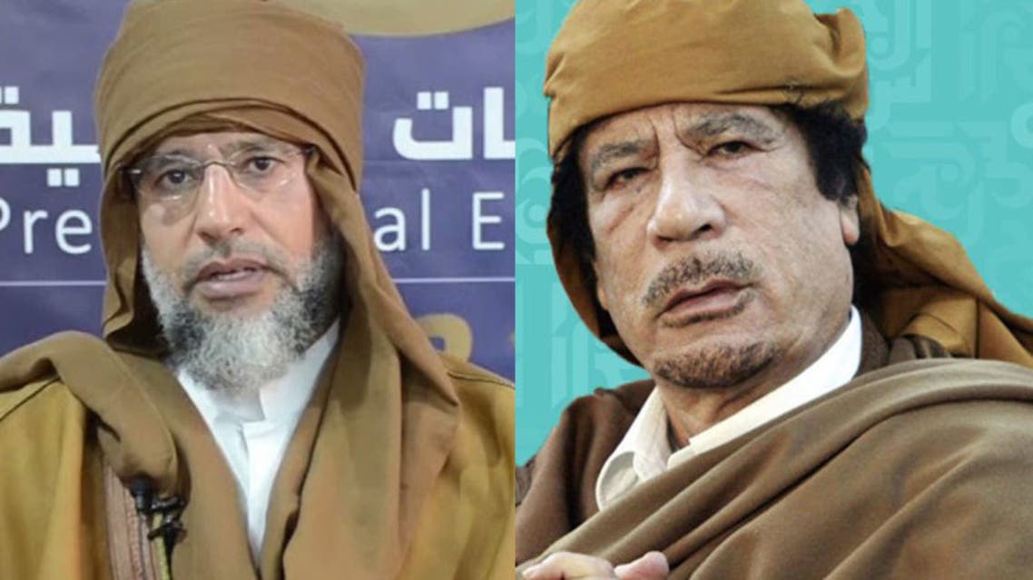 غموض و”تلاعب بالجماهير”.. هذا سر ظهور القذافي بحلة أبيه