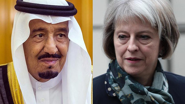 ماي تؤكد للملك سلمان التزام بريطانيا بأمن السعودية