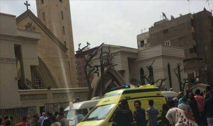 مصر: مقتل 21 شخص و 59 مصابا حتى الآن فى تفجيرإرهابي بكنيسة طنطا