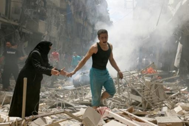 تجدد القصف الجوى على حلب وسقوط ضحايا مدنيين