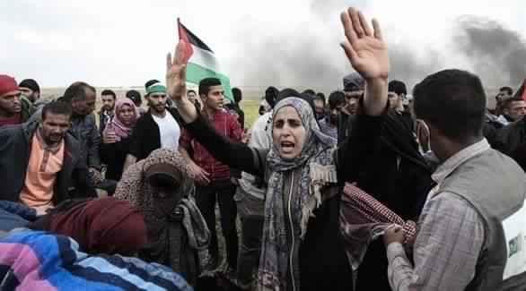 وصول مئات الفلسطينيين إلى حدودغزة استعدادا لمظاهرة وسط قلق من خسائر بشرية
