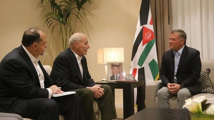 الملك الأردني يبحث تعزيز التعاون الأمنى مع وزير الأمن الداخلى الأمريكي