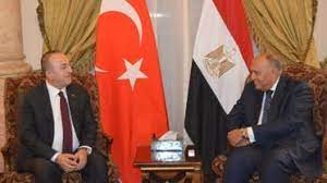 بدعوة من سامح شكري وزير الخارجية التركي مولود أوغلو يزور القاهرة