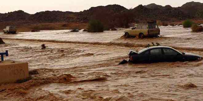 الفيضان يضرب جنوب الجزائر ويتسبب في خسائر مادية