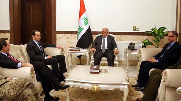 العبادي يبحث مع مبعوث أوباما تسليح وتدريب الجيش