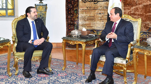 مصر.. السيسي يلتقي الحريري اليوم
