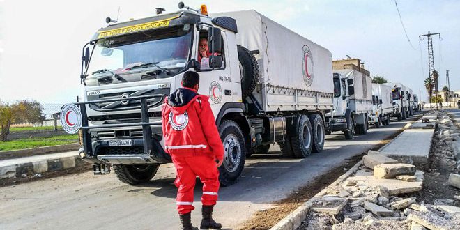 غداً.. قافلة إمدادات غذائية وأدوية تدخل الغوطة الشرقية