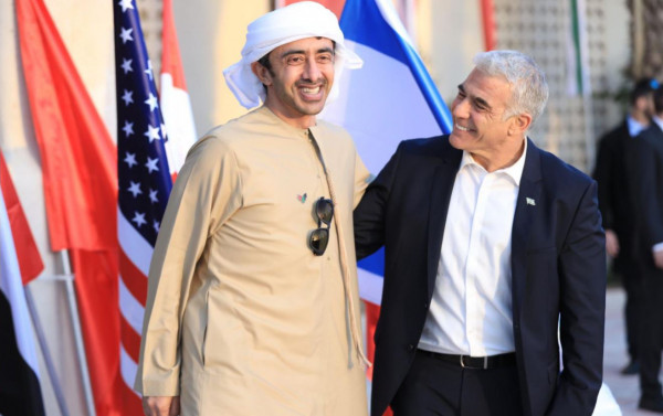 تفاصيل الاتصال الهاتفي بين لابيد ووزير الخارجية الإمارتي بشأن التطورات في الأقصى
